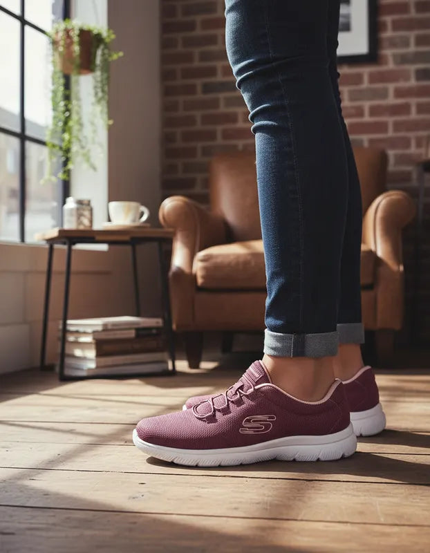 Tenis Skechers Mujer 10000mx Bobs Squad Memory Foam Mauve