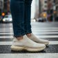Tenis Hombre Charly 1086419 Walking Beige Slip On Casuales