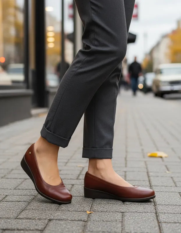 Zapatos Confort Mujer Hush Puppies Hp01951 Piel Cognac