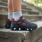 Tenis Skechers Niño 400602n Luces Ligeros Gris Multi 11-16