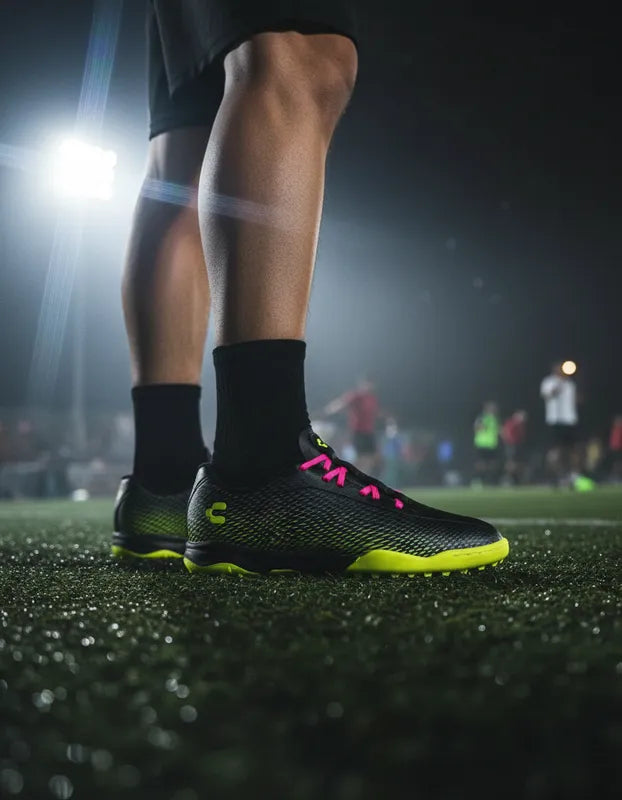 Tenis Fútbol Rápido Junior Charly 1087416 Turf Negros