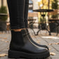 Botines Mujer Lee Le5750 Plataforma Urbanos Chelsea Negros