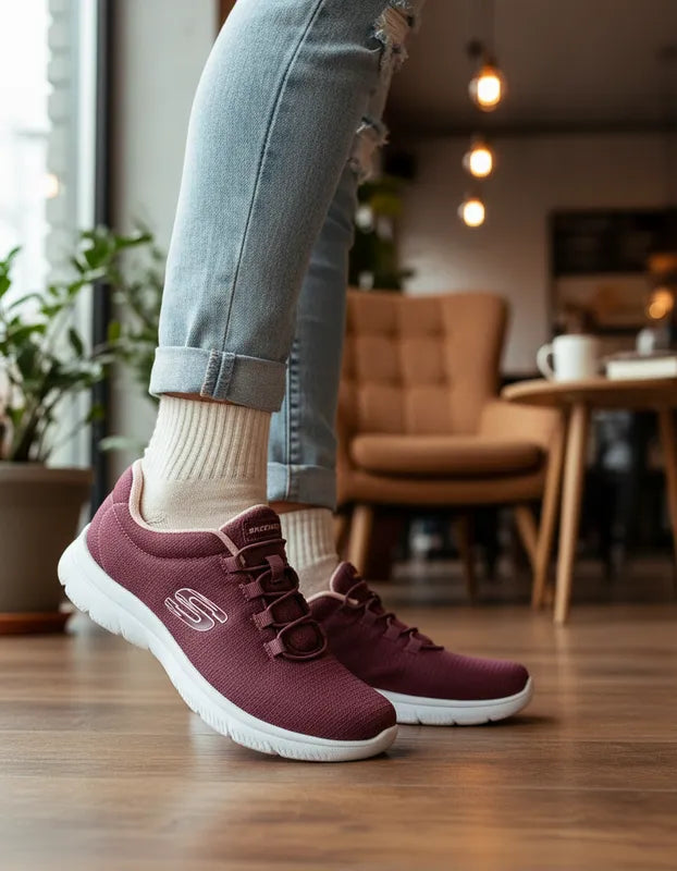 Tenis Skechers Mujer 10000mx Bobs Squad Memory Foam Mauve