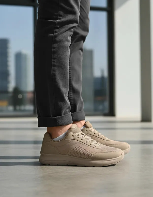 Tenis Casuales Hombre Quirelli 707701 Cómodos Taupe