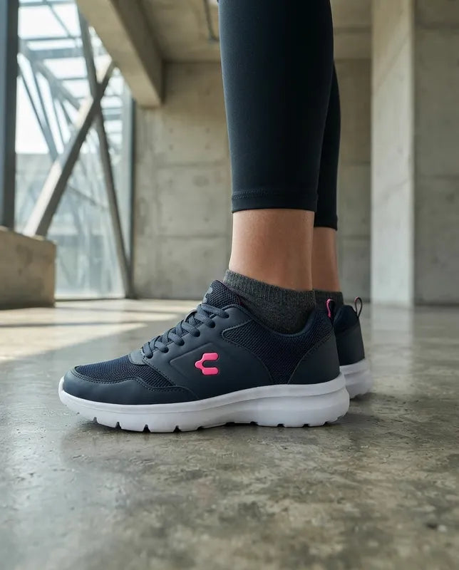 Tenis Charly Mujer 1043405 Running Gym Marino Rosa