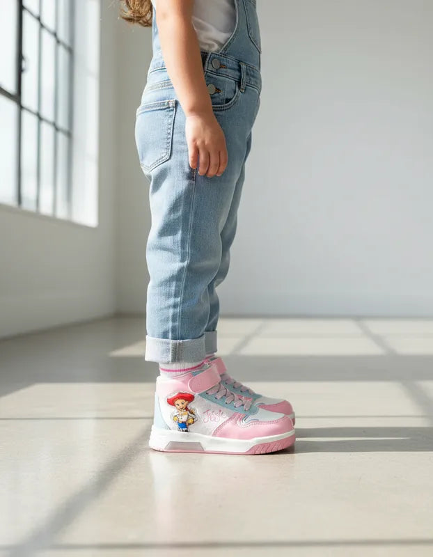 Tenis Niña Toy Story 3042 Jessie Blanco Rosa Original 14-19