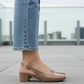Zapatillas Vestir Mujer Omar Alex 420 Tacón Bajo Charol