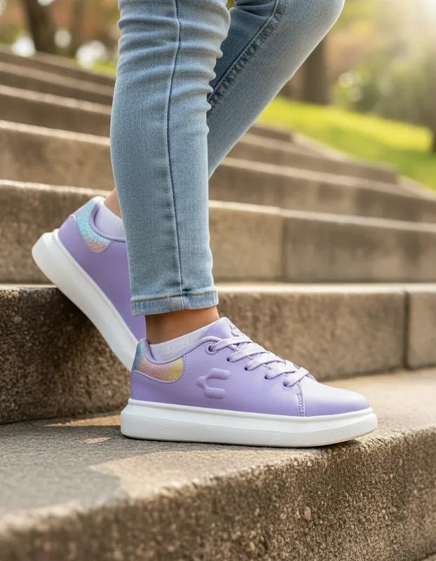 Tenis Charly Niña 1098390 Kids Casual Ligeros Lila 18-21.5