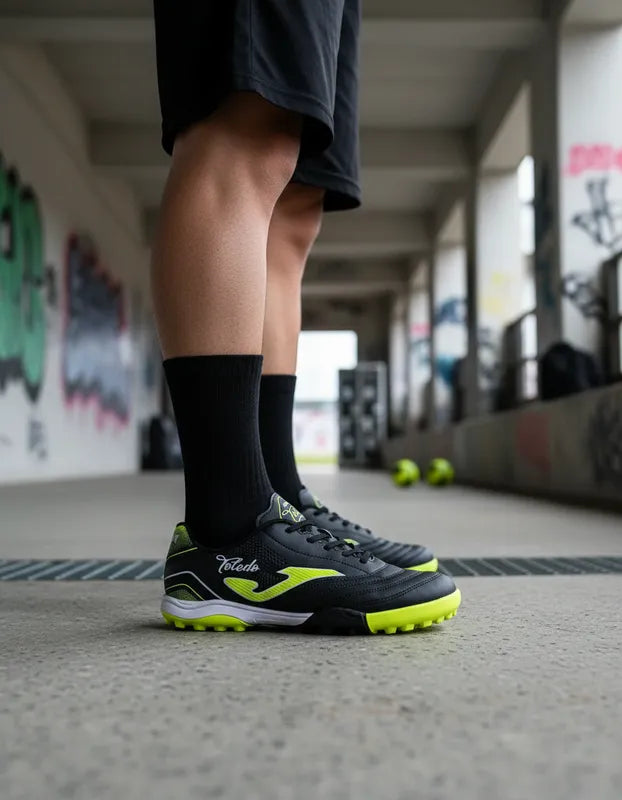 Tenis Fútbol Junior Joma Tojw2601tf Turf Negros 22-24.5
