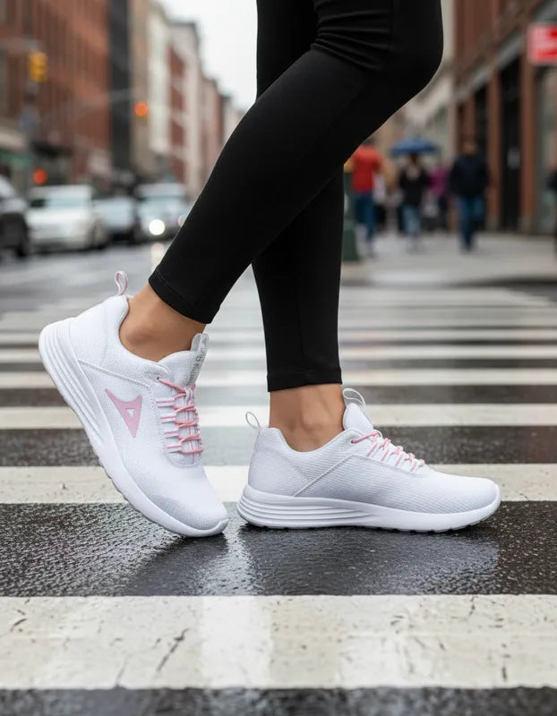 Tenis Pirma Mujer 248 Floating Run Gym Running Blanco Rosa