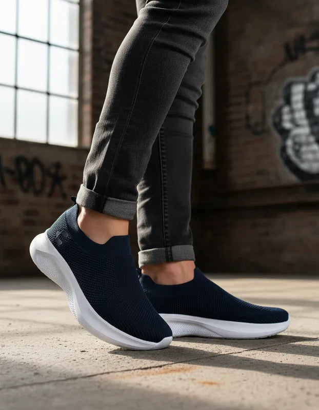 Tenis Casuales Hombre Charly 1086226 Slip On Azul Marino