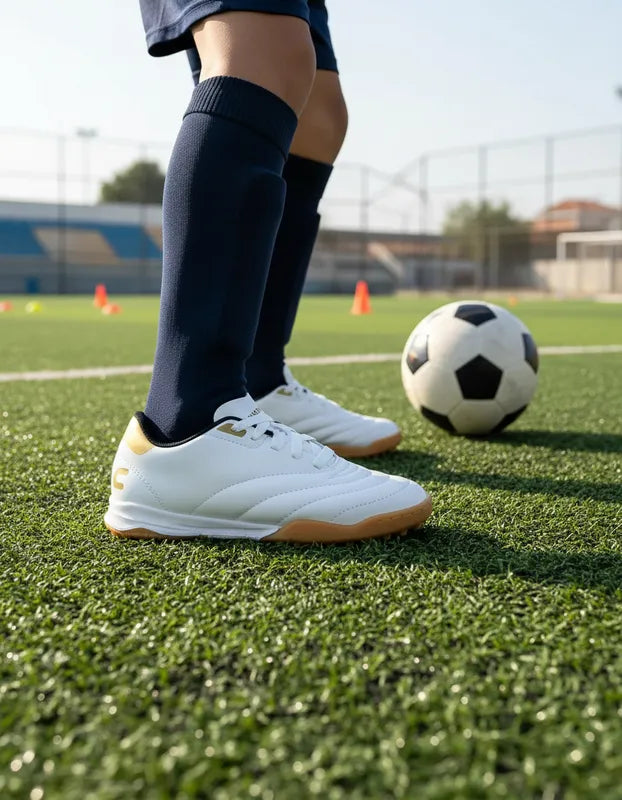 Tenis Fútbol Rápido Niño Charly 1065294 Turf Blanco 18-21.5