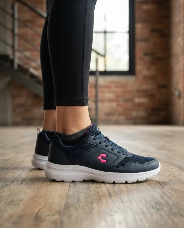 Tenis Charly Mujer 1043405 Running Gym Marino Rosa