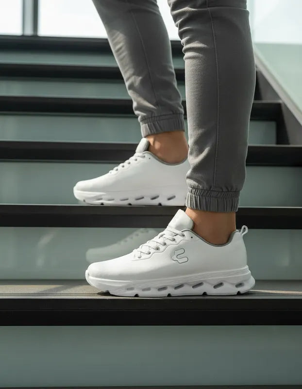 Tenis Deportivos Hombre Charly 1087720 Running Gym Blancos