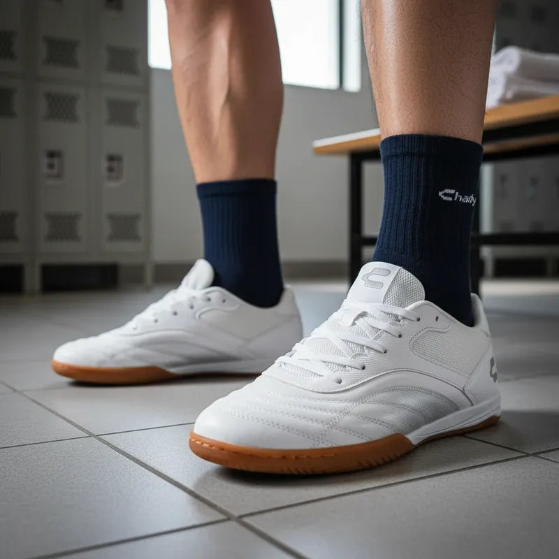 Tenis Fútbol Rápido Hombre Charly 1087311 Indoor Fut Sala Blancos