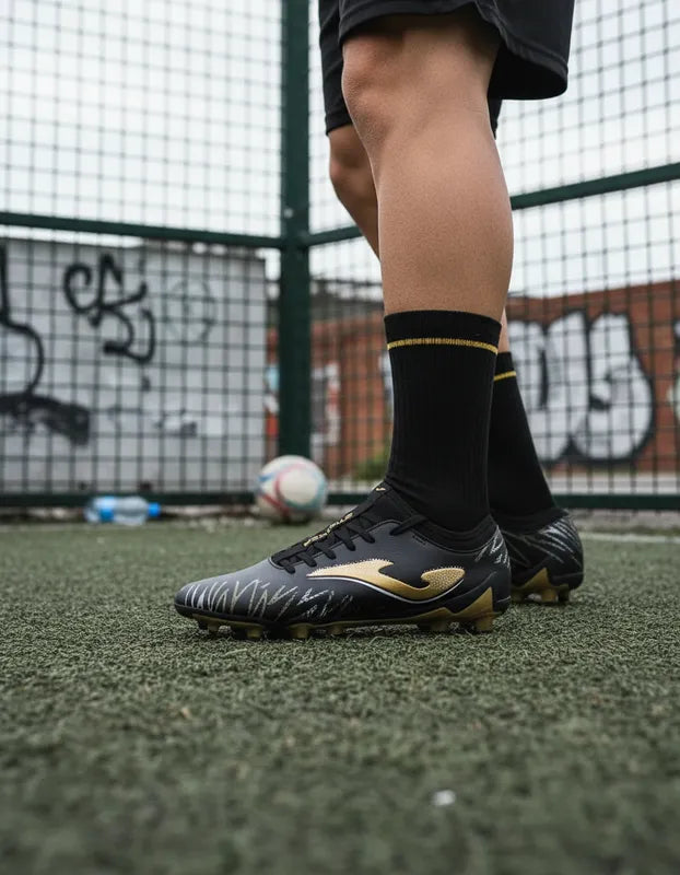 Tacos Fútbol Hombre Joma Stris2501fg Tachones Negro Oro