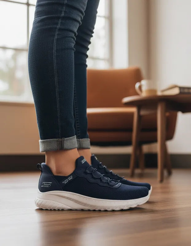 Tenis Skechers Mujer 117500 Bobs Squad Chaos Slip Ins Navy
