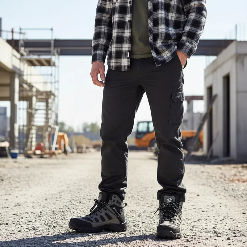 Botas Industriales Hombre Jeep Je51200 Piel Casquillo Gris