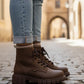 Botas Mujer Lee Le6450 Plataforma Urbanas Chunky Cafés
