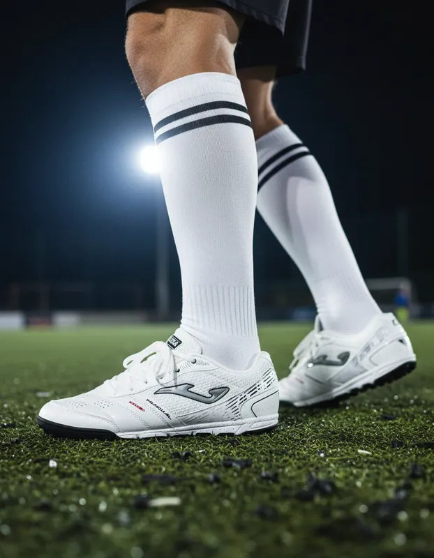 Tenis Fútbol Rápido Hombre Joma Munw2402tf Turf Piel Blancos