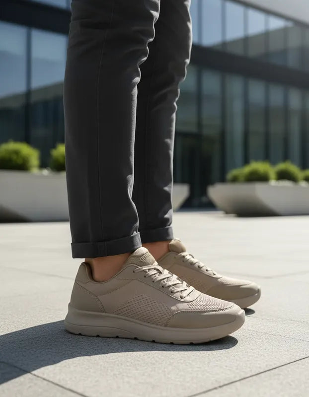 Tenis Casuales Hombre Quirelli 707701 Cómodos Taupe