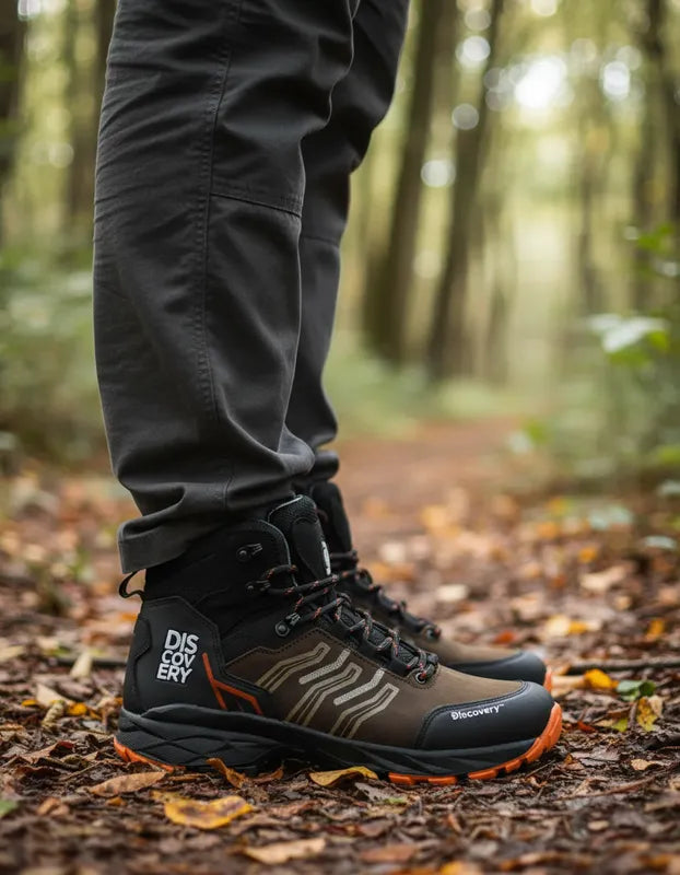 Botas Outdoor Hombre Discovery 2495 Piel Cafés Hiking