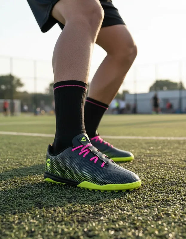 Tenis Fútbol Rápido Hombre Charly 1087416 Turf Negro Rosa