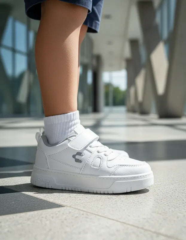Tenis Escolares Charly Niño 1065613 Contactel Blanco 15-21