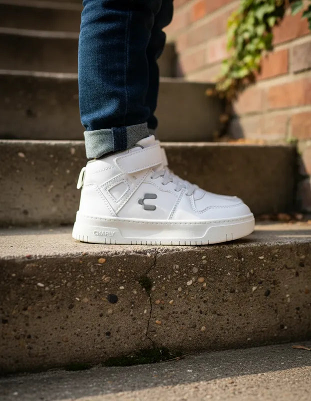 Tenis Escolares Niño Charly Kids 1079433 Bota Blanco 15-21