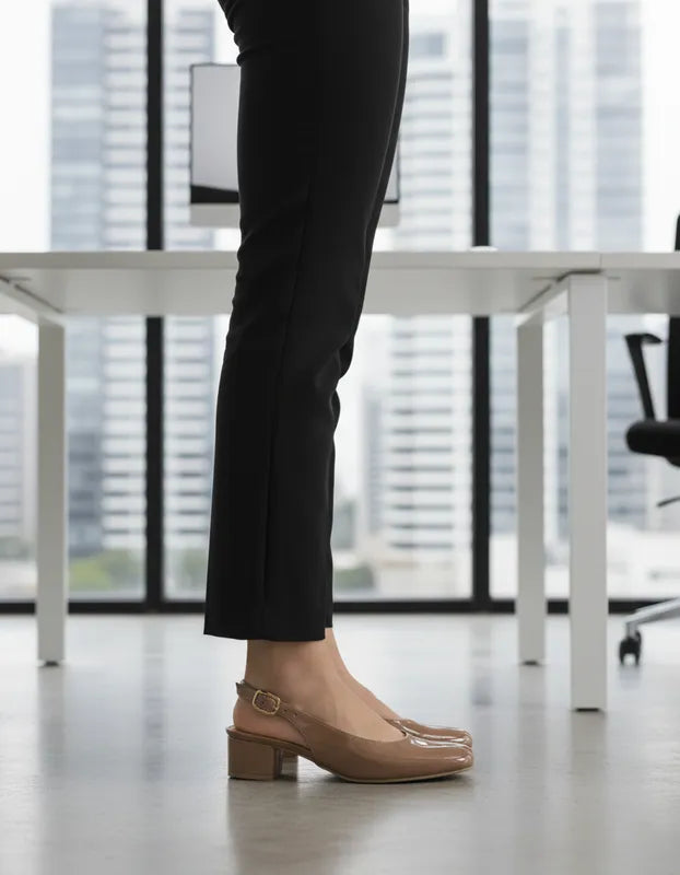 Zapatillas Vestir Mujer Omar Alex 420 Tacón Bajo Charol