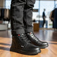 Botas Escolares Niño Yuyin 26420 Agujeta Piel Negro 22-25