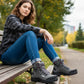 Botas Trabajo Mujer Jeep Je51301 Piel Casco Oxford Fiusha