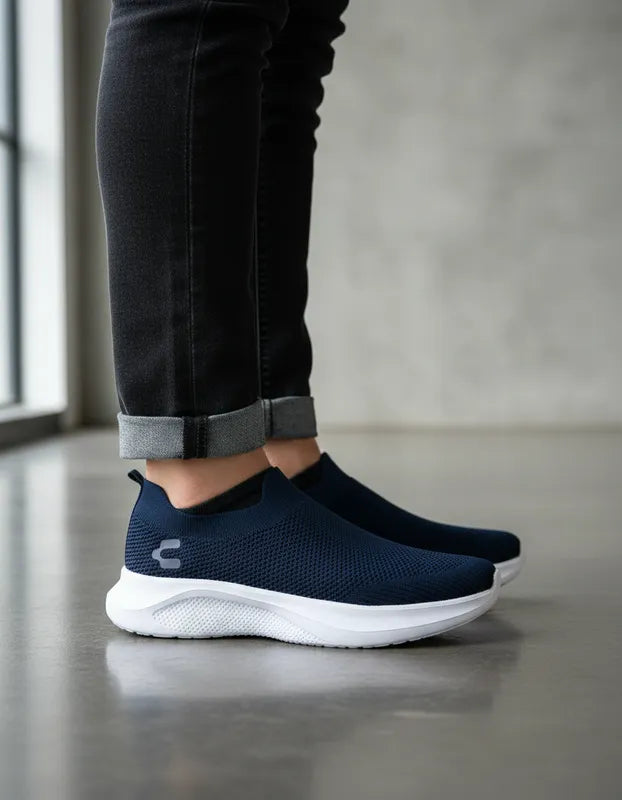 Tenis Casuales Hombre Charly 1086226 Slip On Azul Marino