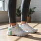 Tenis Training Mujer Pirma 1310 Gym Blanco Verde