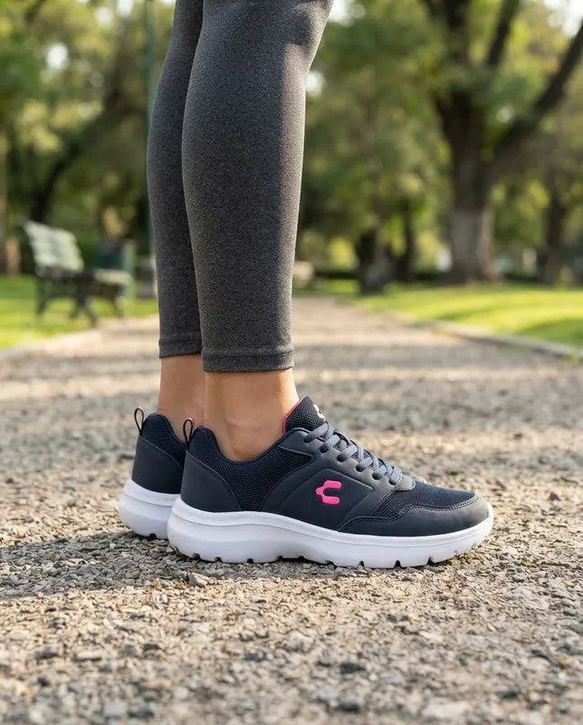Tenis Charly Mujer 1043405 Running Gym Marino Rosa