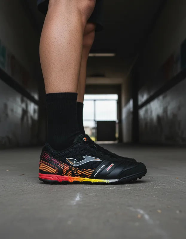 Tenis Fútbol Rápido Hombre Joma Munw2401tf Piel Negro