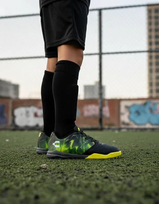 Tenis Fútbol Rápido Niño Charly 1065189 Turf Negros 15-21