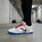 Tenis Fútbol Rápido Hombre Joma Topw2476tf Turf Piel Blancos