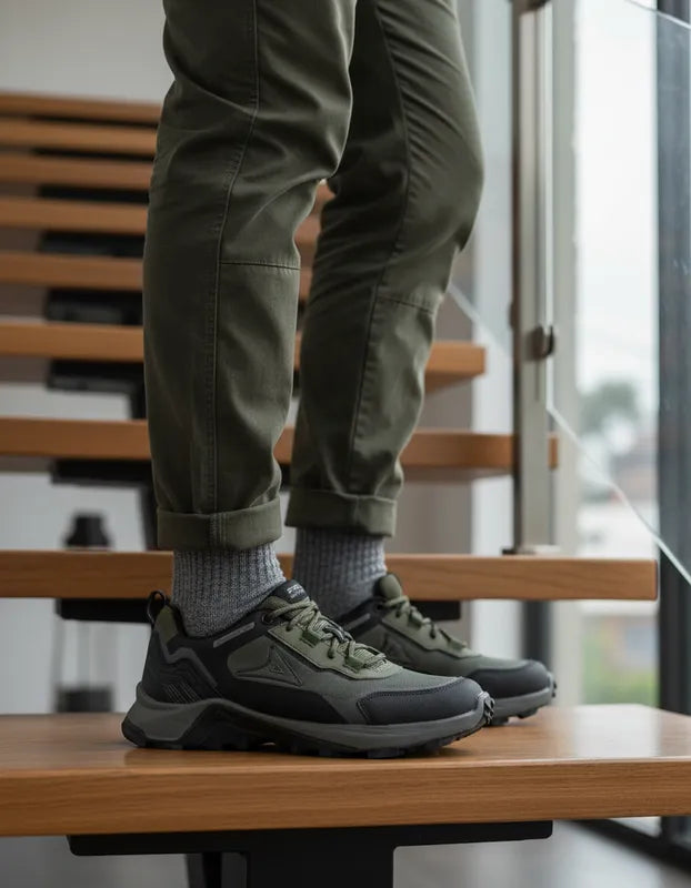 Tenis Outdoor Hombre Pirma 1315 Hiking Todo Terreno Verde