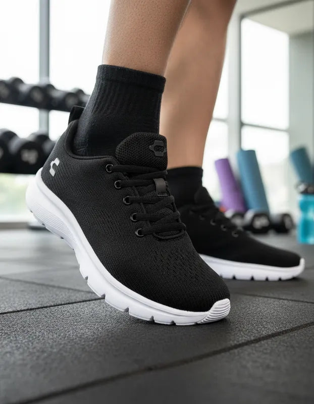 Tenis Running Junior Charly 1087767 Gym Cómodos Negros