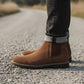 Botin Casual Hombre Triples 35800 Chelsea Gamuza Piel Café