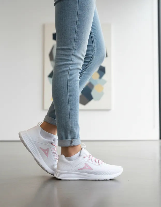 Tenis Pirma Mujer 248 Floating Run Gym Running Blanco Rosa