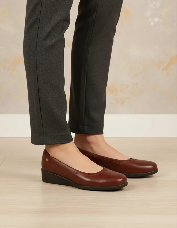 Zapatos Confort Mujer Hush Puppies Hp01951 Piel Cognac