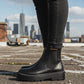 Botines Mujer Lee Le5750 Plataforma Urbanos Chelsea Negros