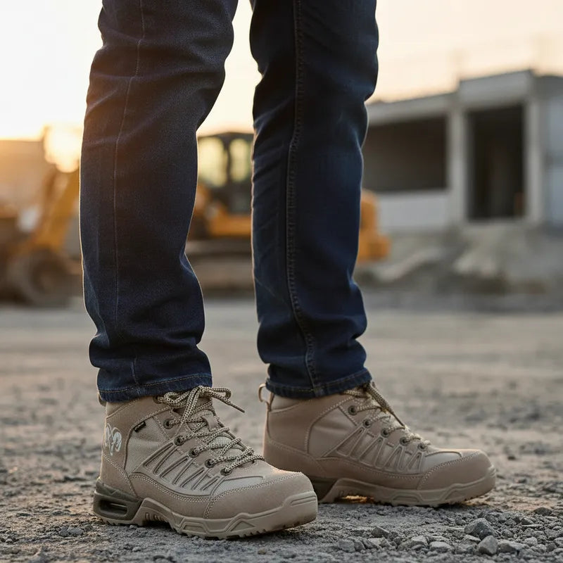 Botas Trabajo Hombre Ram 9588 Casquillo Capsula Aire Beige