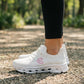 Tenis Charly Mujer 1043406 Slip On Running Gym Blanco Rosa