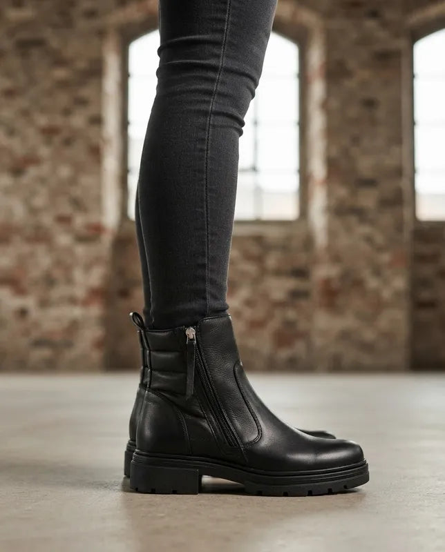 Botines Greenlove Mujer 96242 Negros Cierre Tacón Bajo
