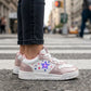 Tenis Yuyin Niña 26564 Con Luces Rosa Metálico 15-17.5