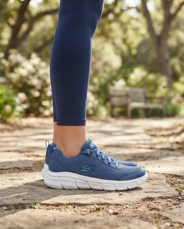 Tenis Skechers Mujer 896465mx Bobs B Flex Memory Foam Azul