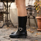 Botas Yuyin Niña Juvenil 26671 Negras Corazón Cierre 22-25